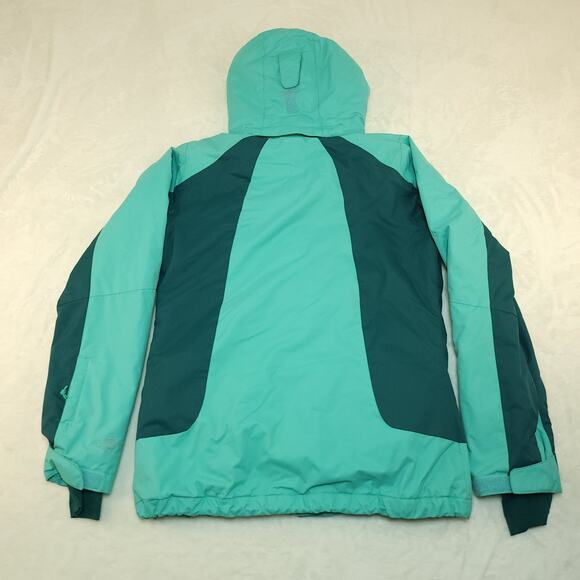 Columbia Winter Jacket Womens Small Green Turquoise Blue Omni-Heat Insulated - Picture 2 of 15
